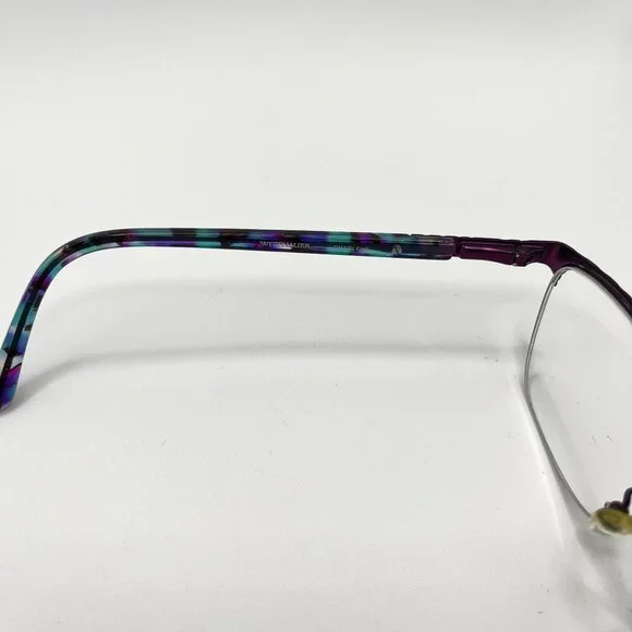 Wittnauer Charlene Half Rim Violet Tortoise Metal Eyeglasses Frame 54 x 16 145 - Picture 4 of 6
